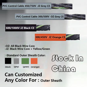 Câble de contrôle en PVC certifié CE 300/500V (fil de cuivre pur multicœur): noyau de 2 à 25 fils, 0.34m ㎡/ 0.5m ㎡/0.75m ㎡/1.0m ㎡/1.5m ㎡/2.5m ㎡ - Product Image 4