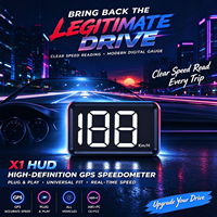 X1 HUD Alat Diagnostik Speedometer GPS Plug-Play Digital Universal Definisi Tinggi untuk Mobil ABS+PC CE/FCC