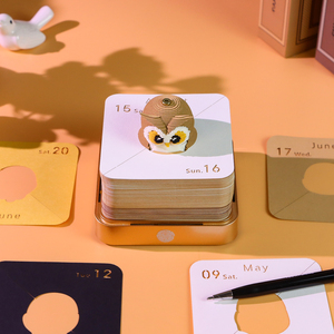 Bloc de <span class=keywords><strong>Notas</strong></span> 3D con Diseño de Búho, Calendario Desprendible, Libro Mágico de Papelería, Calendario de Escritorio para Fragmentos de Tiempo, Cuaderno de Arte en Papel 3D Desgarrable - Product Image 2