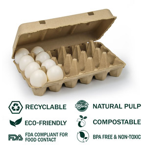 24 Trứng Đếm Mạnh Mẽ Takeaway Bao Bì Khay Giấy Trứng Thùng Carton Cho Trứng Gà - Product Image 2