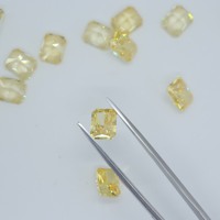 Zircon cubique jaune citron synthétique, pierre précieuse en vrac pour la fabrication de bijoux, 8*6-12*10mm, octogone, effet glace pilée, haute qualité, directement de l'usine