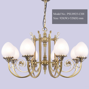 European Vintage Luxury Chandelier Metal and Glass Pendant Lamp for Living Room <b>Dining</b> Room Bedroom Hotel Custom Pendant <b>Light</b> - Product Image 3