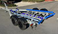Remorque de bateau en aluminium à essieux tandem Poly Bunks 20ft avec freins hydrauliques VIN DOT CE OEM acceptable