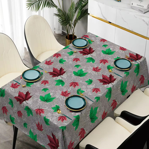 Nhà máy không thấm nước nổi 3D Polyester Vải dầu vải Polyester PVC Vinyl Khăn trải bàn - Product Image 5