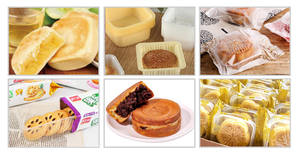 Machine de fabrication de pâtisseries doublées avec impression de sésame, automatique, ligne de production de gâteaux bouffants d'œufs - Product Image 4