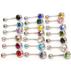 Usine de pierres belez doublement pressées vente en gros de pierres bon marché en acier inoxydable de couleurs <span class=keywords><strong>piercing</strong></span> sur le <span class=keywords><strong>nombril</strong></span> bijoux de corps - Product Image 4
