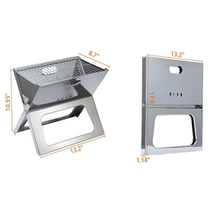 Luxury Outdoor BBQ Extra <b>Large</b> Foldable X Type Charcoal Grill Heavy Duty Rectangular Powder Coating Finish <b>Barbeque</b> Must-have - Product Image 4