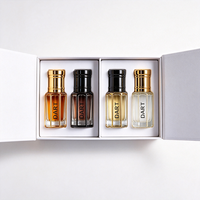 Flacon d'huile de parfum Attar en verre octogonal, style arabe, motif décoratif, flacon vide pour huile essentielle avec bouchon pour le marché du Moyen-Orient