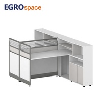 Poste de travail modulaire haut de gamme EGROspace pour centre d'appels avec cloison de bureau et écran de séparation pour personnel – Cabine de bureau privée