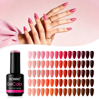 Vernis à ongles gel couleur classique en gros, 24 couleurs, longue tenue, haute brillance, à retirer par trempage, durcissement UV LED, vente en gros