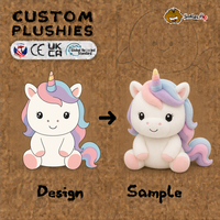 Jouets en peluche personnalisés à logo, animaux en peluche mignons, design animalier, jouets en peluche licorne pour cadeau d'enfant, vente chaude