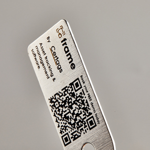 Kim loại Anodized nhôm tên nơi logo dập nổi với mã QR tùy chỉnh Laser khắc thép không gỉ tên nơi trống Sticker - Product Image 6