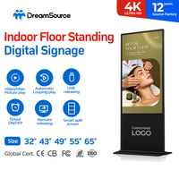 Pantalla Digital de Señalización para Piso de 43, 49, 55 y 65 Pulgadas, Kiosco Publicitario 4K, Pantalla Táctil Capacitiva Inteligente Interactiva para Tiendas Minoristas