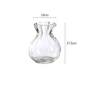 घरेलू सजावट के लिए घर के उपयोग के लिए हल्के लक्जरी और न्यूनतम ग्लास पारदर्शी vase - Product Image 5