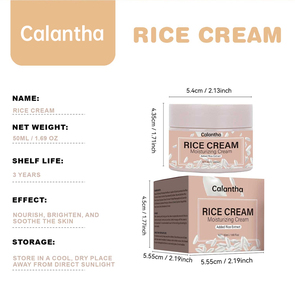 Crème <span class=keywords><strong>Visage</strong></span> au Riz Bio Naturel, Enrichie en Collagène, Acide Hyaluronique et Vitamine C, Hydratante, Anti-Âge, Végane, 50ml, Anti-Acné, Éclaircissante, Pour Tous Types de Peaux - Product Image 6