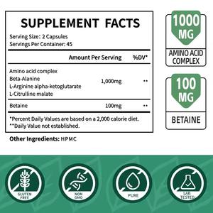 Private Label Supplementen <span class=keywords><strong>L</strong></span>-citrulline <span class=keywords><strong>L</strong></span>-arginine Capsule Aminozuur Complex Capsule - Product Image 4
