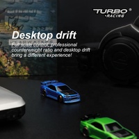 Voiture de course RC Turbo Racing 1:76 C64 Drift avec gyroscope, radiocommande entièrement proportionnelle, jouets RTR pour adultes et adultes