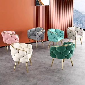 <span class=keywords><strong>Fauteuil</strong></span> moderne de luxe en velours avec pieds en métal doré de style nordique pour le salon d'hôtel, le mariage et l'extérieur. - Product Image 6