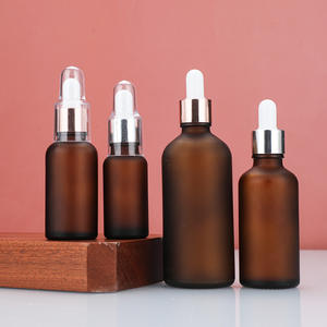 Frosted Brown 5ml-100ml Cosmetic Glass Perfume <b>Bottle</b> with Wood Grain Ring Dropper <b>Essential</b> <b>Oil</b> <b>Bottle</b> <b>Accessories</b> - Product Image 3