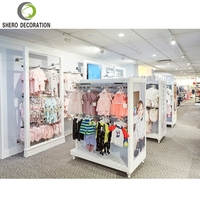 Alta calidad para muebles de tienda de ropa duradera, soporte de exhibición de ropa para bebés y niños, escaparate para ropa de bebé, soporte de exhibición
