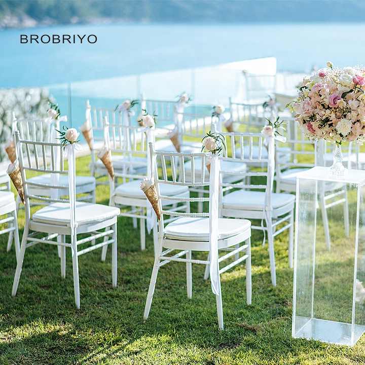 Cheap Price Tifany White Plastic Transparent Party Hotel Dining Chivari  Chairs Wedding Resin Acrylic Dining Event Chair