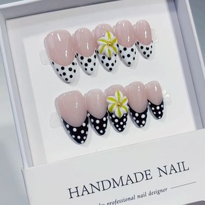 <span class=keywords><strong>Uñas</strong></span> Postizas con Diseño de Flor de Cerezo Roja Primaveral, Tridimensionales, Artísticas, Simples, <span class=keywords><strong>Elegantes</strong></span>, Lujosas, Hechas a Mano - Product Image 3