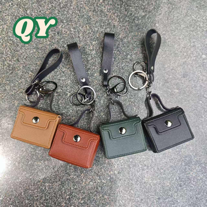 QY Fashion PU <b>Leather</b> Mini Coin Purse <b>Keychain</b> Cute Bag Charm Small Wallet Pendant Gift Accessory for Women - Product Image 3