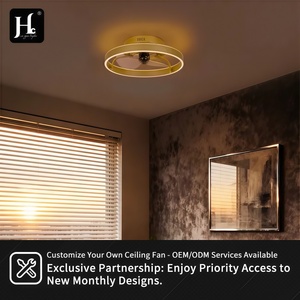 <b>Modern</b> Metal <b>Ceiling</b> Fan <b>Light</b> <b>LED</b> Daylight Illumination Remote Control Aluminum Body Surface Mounted Bedroom CRI 90 IP33 AC/DC - Product Image 2