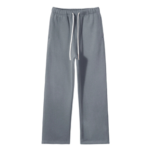 Pantalon de survêtement en laine polaire personnalisé Pantalon à jambe droite Pantalon de survêtement vintage délavé à l'acide pour hommes - Product Image 6