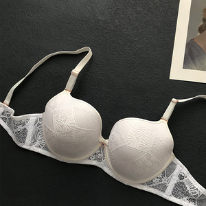 Donne U Back Plus Size Back Close seno grande biancheria intima di pizzo da donna <span class=keywords><strong>ferretto</strong></span> <span class=keywords><strong>reggiseno</strong></span> distanziatore di <span class=keywords><strong>cotone</strong></span> nero pianura bianco nudo - Product Image 2