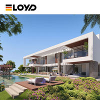 Eloyd Chine – Fenêtres panoramiques à double vitrage en alliage d'aluminium et acier inoxydable, paravent pliant insonorisé pour villa résidentielle