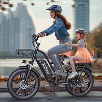 Vélo électrique Fatbike Ridstar, vélo électrique rapide à pneus larges, vélo de ville de loisirs urbain avec siège arrière, vélo électrique pour femmes
