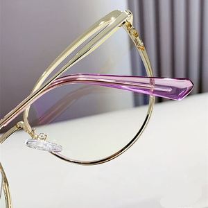 Gafas de Sol Fotocromáticas con Logotipo Personalizado, Color Cambiante, Anti Luz Azul, Montura Metálica de Ojo de Gato para Mujer - Product Image 6