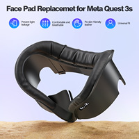 Bracket Pelindung Wajah Meta Quest 3 Stok Pabrik Kompatibel, Bernapas, Pendingin, Pengganti untuk Aksesoris Game VR