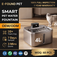 Bebedero Automático para Gatos de 4L, Inteligente, Portátil, con Batería Recargable, Ecológico, de Acero Inoxidable, con Filtro