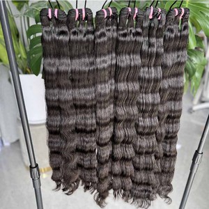 Bán buôn nguyên liệu phần mở rộng tóc con người cambodian lượn sóng tự nhiên Việt nguyên liệu Trinh Nữ lớp biểu bì phù hợp tóc bó - Product Image 2