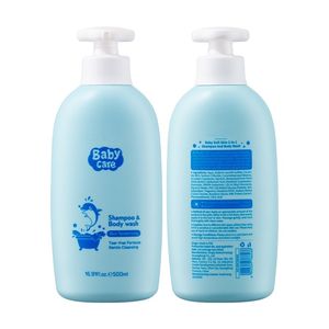 Shampoo et gel douche pour bébé 500 ml 2 en 1 Formule sans larmes Nettoyage doux pour la peau douce du bébé - Product Image 1