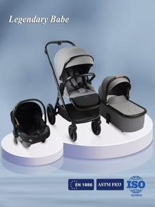 Cochecito de Bebé Multifuncional 3 en 1 al por Mayor con Capazo, Asiento Desmontable, Diseño Plegable y Estructura de Acero Inoxidable - Product Image 4