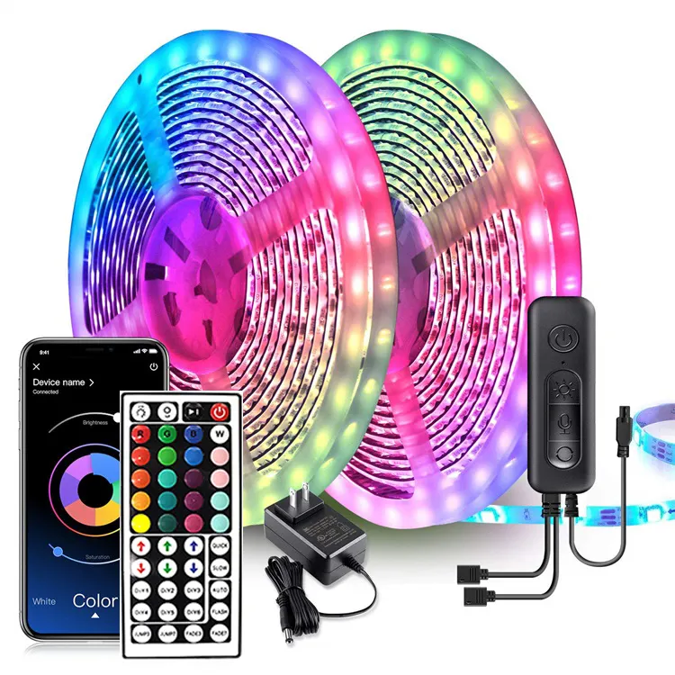 Bande lumineuse LED USB bluetooth RGB 5V LED RGB lumières Flexible LED lampe ruban ruban RGB TV écran de bureau rétro-éclairage Diode bande