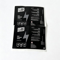 Etiquetas de Vinilo Sintético Negras con Logotipo Personalizado, Adhesivas, Impermeables, con Acabado Protector para Envases