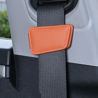 Régulateur de tension de ceinture de sécurité en cuir avec logo personnalisé, attache magnétique et coussinet d'épaule, pour intérieur automobile multi-surfaces