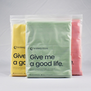 Bolsas con Cierre Personalizadas, Mate/Esmeriladas, Biodegradables, de Almidón de Maíz/PLA/PBAT, Materiales Reciclados, para Camisetas, Trajes de Baño, Ropa, Supermercado - Product Image 2