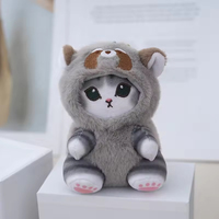 Porte-clés pendentif en peluche chat Mofusand mignon de dessin animé avec longue queue, vente en gros