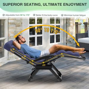 PIOEN 33 "<span class=keywords><strong>XXL</strong></span> surdimensionné zéro gravité chaise longue coussin amovible appui-tête capacité 500LBS avec serrure et repose-pieds améliorés - Product Image 4
