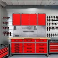 Meuble d'atelier en acier pour outils, organisateur de rangement, postes de travail, établi de garage, établi réglable pour réparation informatique, facile à assembler