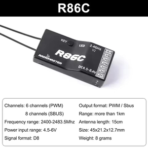 รีโมทคอนโทรล Radiomaster R81 R84 R86 R86C R88 V2 2.4GHz Nano Receiver 8CH SBus FPV โดรน อุปกรณ์เสริมสำหรับโดรน RC - Product Image 3