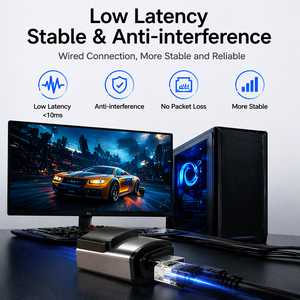 อะแดปเตอร์อีเธอร์เน็ต RJ45กิกะบิต1000Mbps LAN USB-C 3.0<span class=keywords><strong>สาย</strong></span>เคเบิลเครือข่ายดองเกิลสำหรับแล็ปท็อป/พีซี/สตรีมเด็คอลูมิเนียมลัดวงจร - Product Image 5