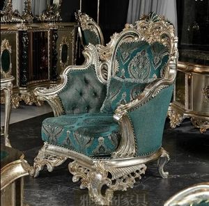 Sofá Europeo Real, Muebles Clásicos Vintage para Sala de Estar, Sofás de Tela Tallados en Madera Maciza de Lujo - Product Image 5