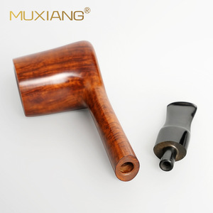 Muxiang Briar Wood Smoking Pipe Straight Type Handmade Tobacco Pipe For Men Vintage Style Filter Pipe - Product Image 5