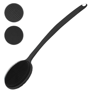 <b>Long</b> Plastic <b>Handle</b> Eco-Friendly Shower <b>Brush</b> Back Scrub Body Exfoliator Silicone Bath Scrubber Cleaning <b>Brush</b> - Product Image 4